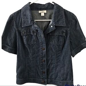 Ann Taylor Loft denim crop top